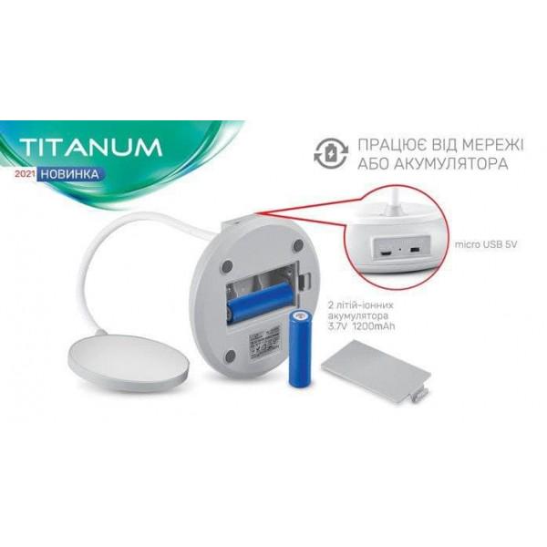 Лампа настольная TITANUM TLTF-022B 7W 3000-6500K USB Черный (48340) - фото 4