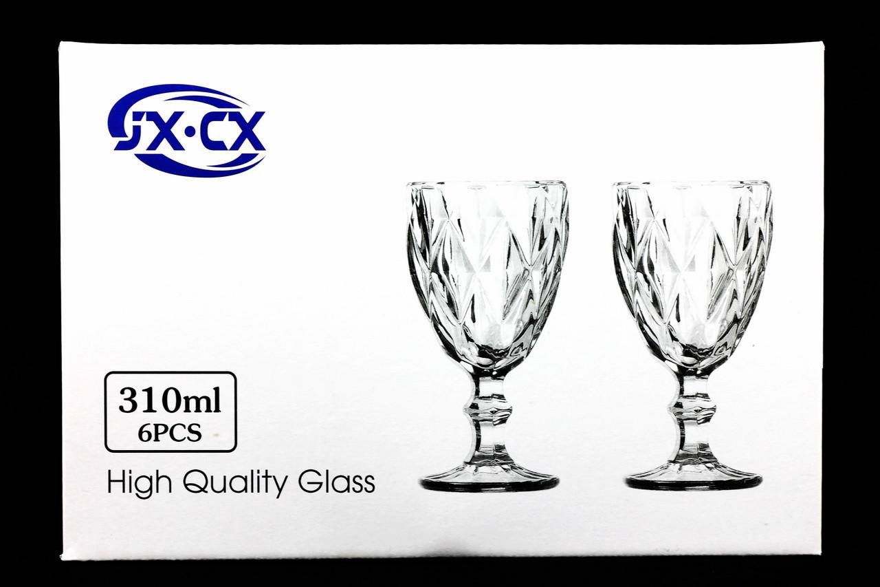 Набор винтажных бокалов для вина кристалл 6 шт. 310 мл - фото 2
