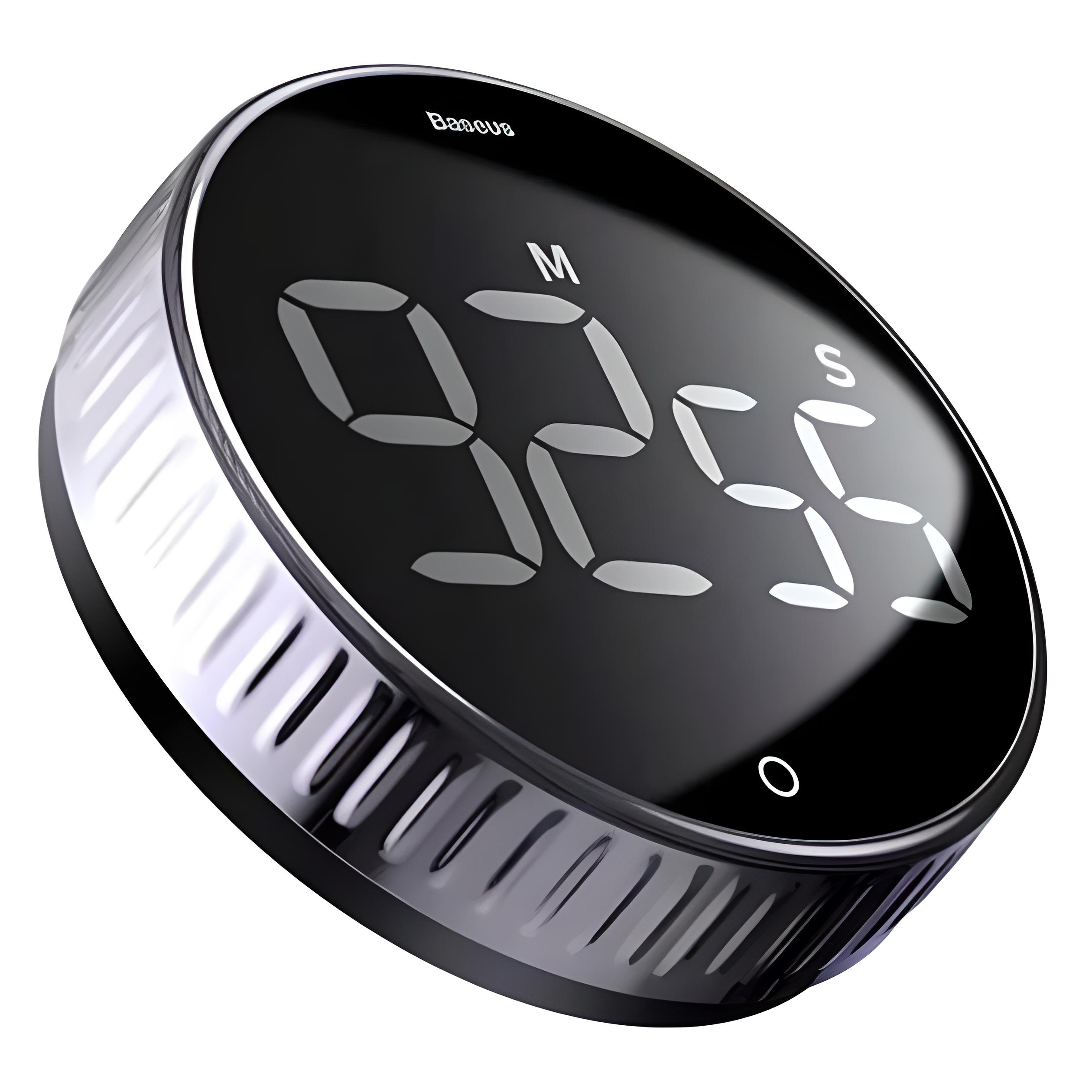 Кухонний електронний таймер-секундомір Baseus ACDJS-01 з магнітним кріпленням Чорний