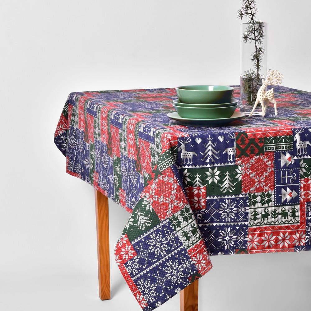 Скатертина новорічна Орнамент з водовідштовхувальним просоченням 170x260 см (2014713154)