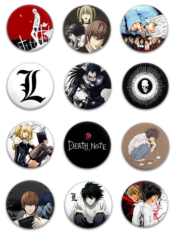 Комплект значков Death Note 12 шт. (NZN00010)
