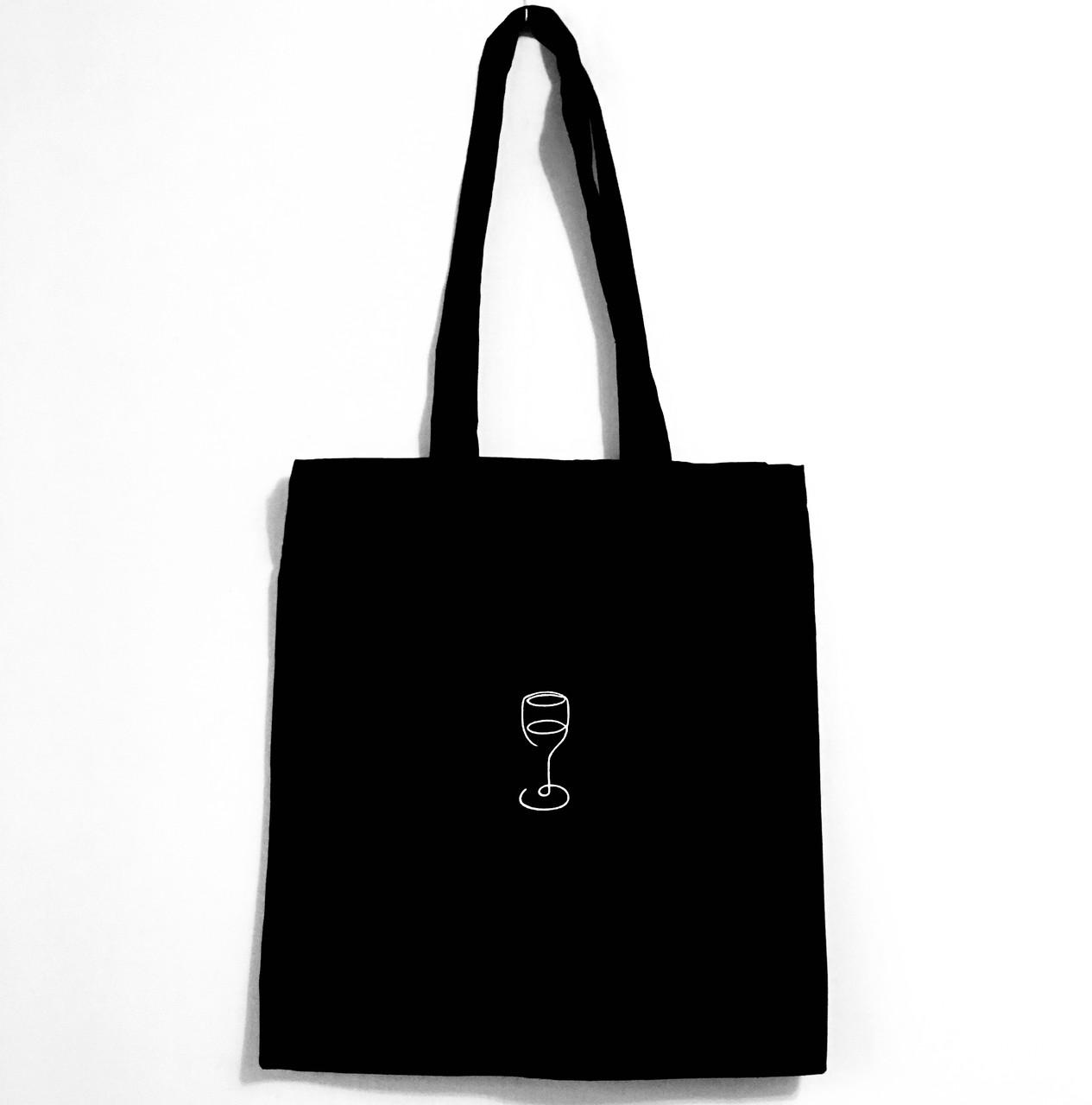 Эко-сумка с бокалом вина (873)