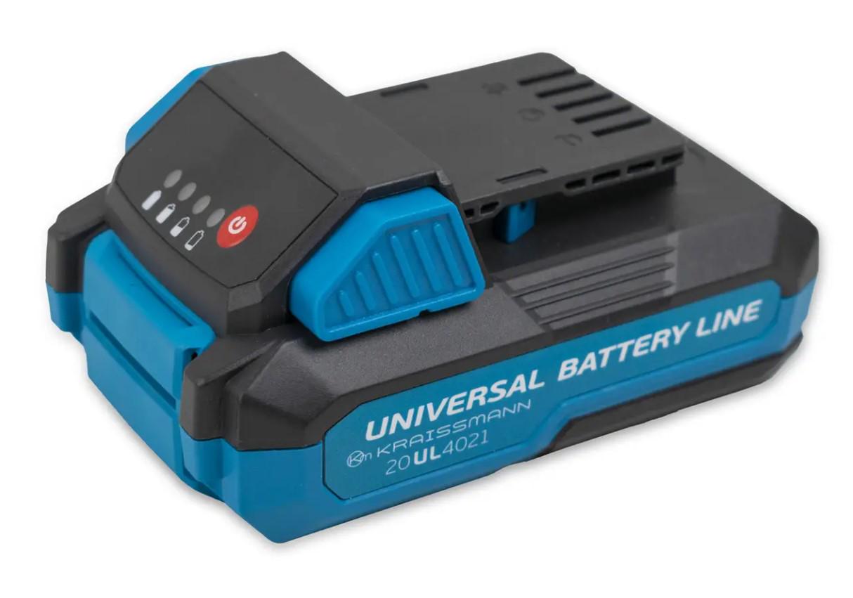 Акумулятор для інструментів KRAISSMANN 20UL 4000 4Аг M series на елементах 21700 (20UL 4000/21700)