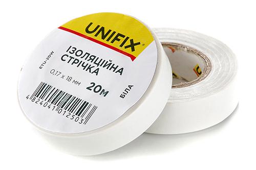 Изолента Unifix 170 мкм 18 мм 20 м 1 шт. Белый