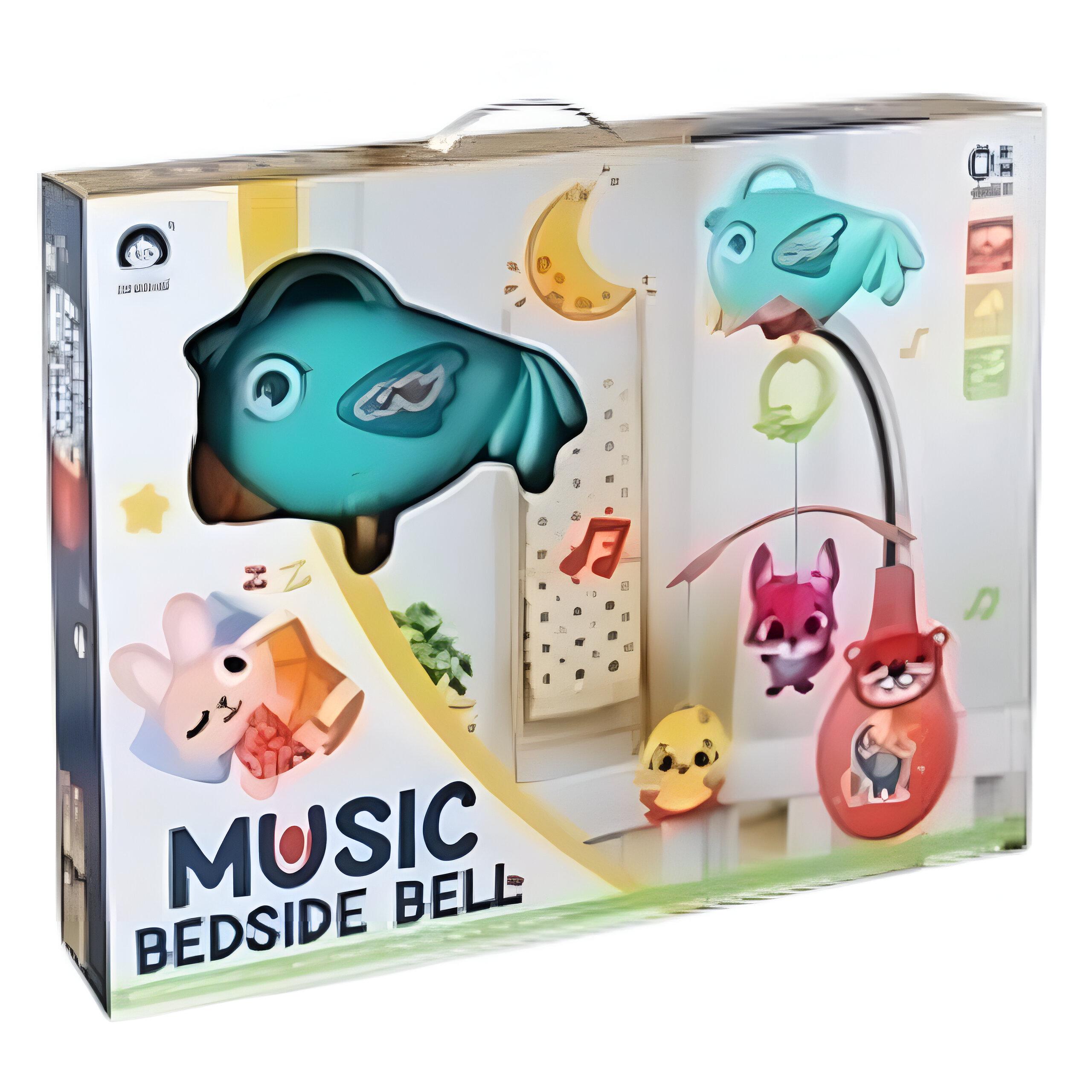 Музыкальная карусель 988-52 с подсветкой/колыбельными мелодиями и мягкими игрушками Розовый (28064289) - фото 2