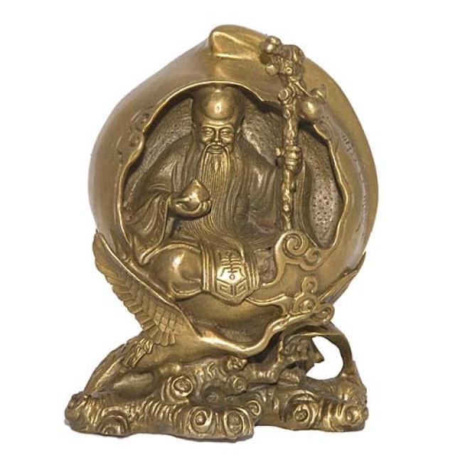 Статуэтка Шоу-син в персике 16х12х10 см Желтый (343)