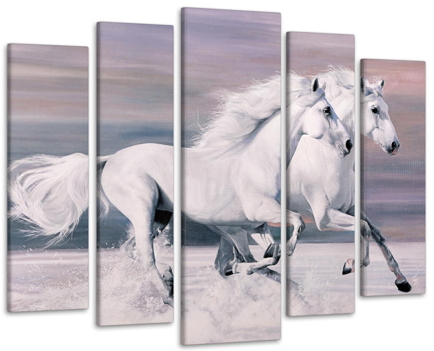 Картина модульна Білі коні 105х150 см (Art-478_5)