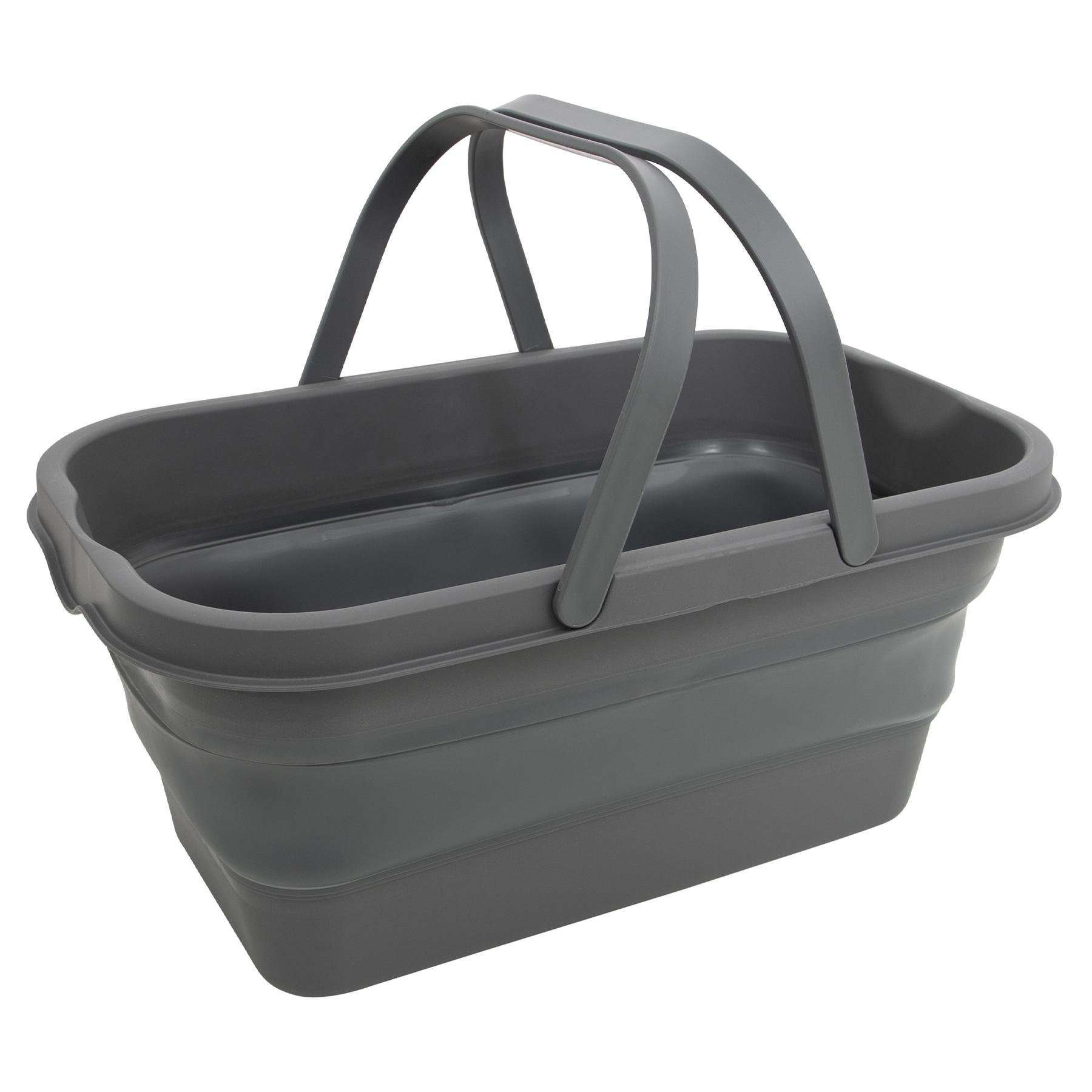 Корзина складная Bo-Camp Foldable Box With table Top 17L Grey (6303695) - фото 4