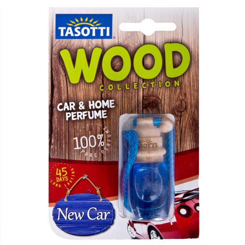 Ароматизатор пробковый на зеркало Tasotti/серия "Wood" New Car 7 мл