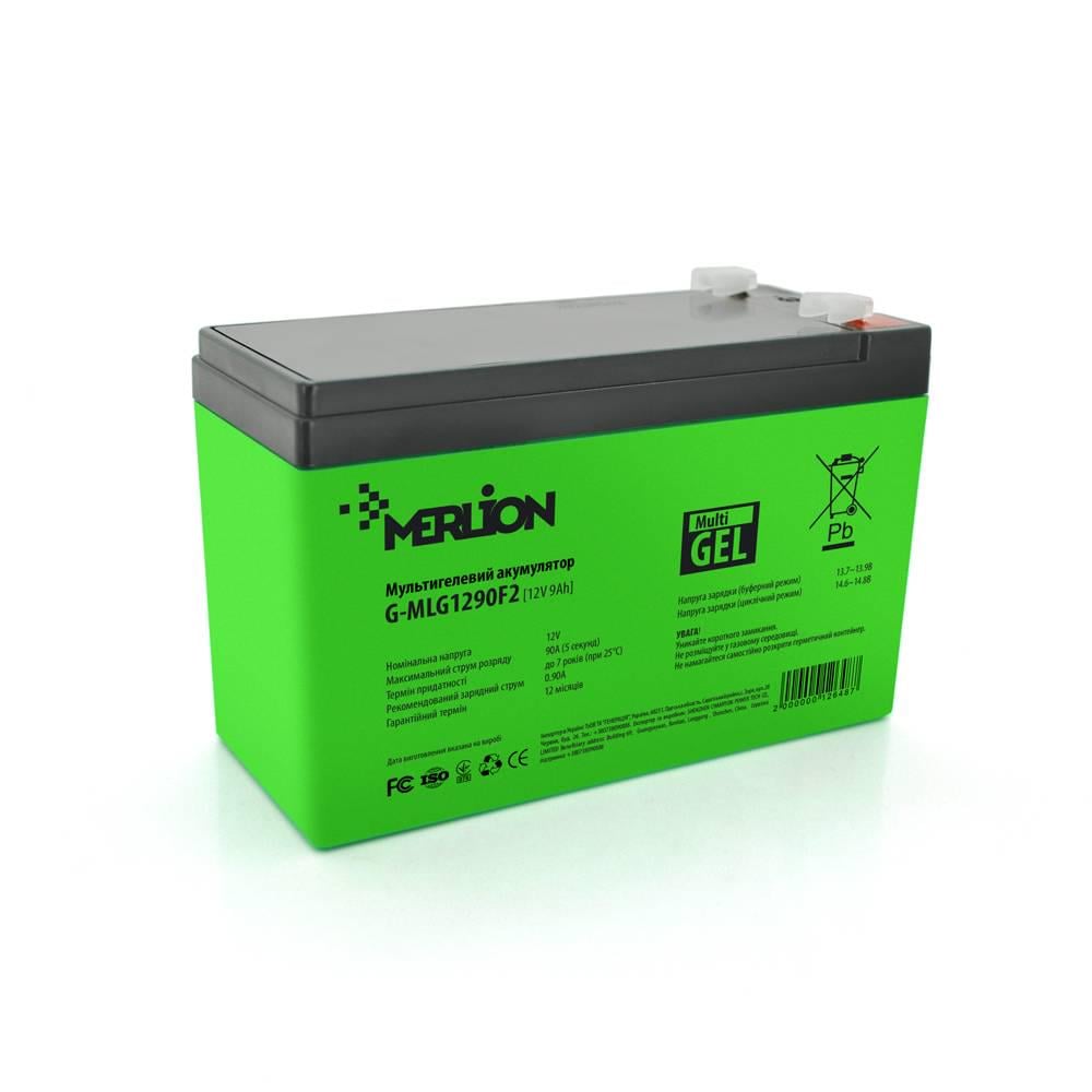 Батарея акумуляторна Merlion G-MLG1290F2 12V 9,0Ah 150х65х95 мм Green (40507)
