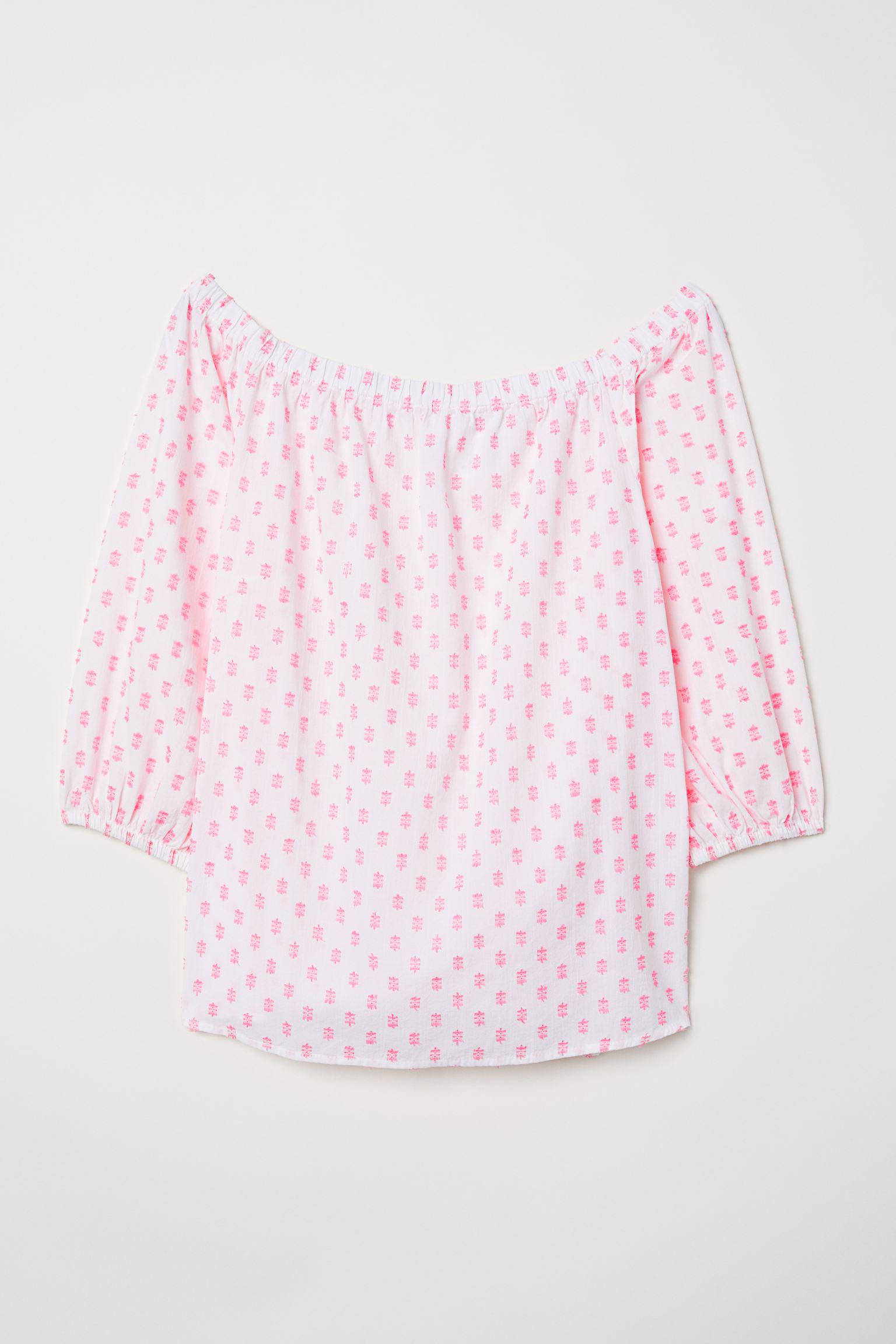 Блуза р. 36 Бело-розовый (6560488bar)