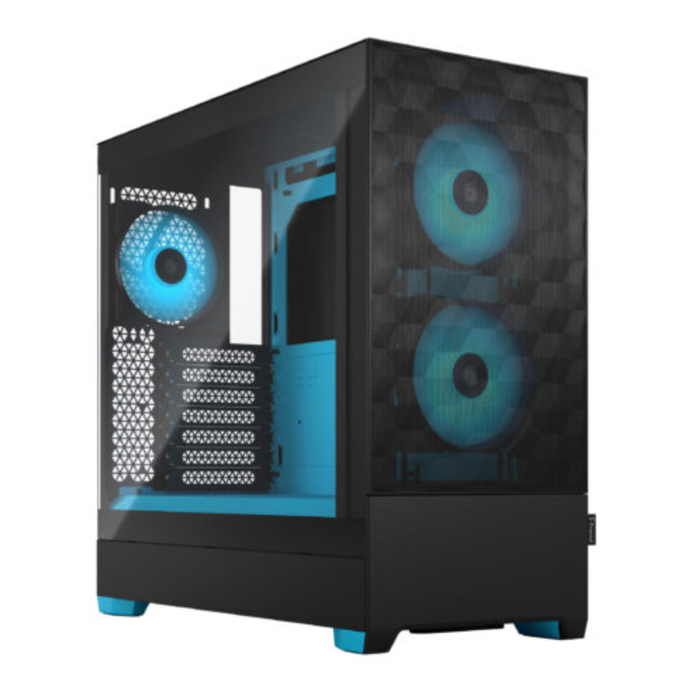 Корпус компьютерный Miditower Fractal Design Pop Air RGB с тонированным закаленным стеклом ClearTint без БП Cyan Core (574652)