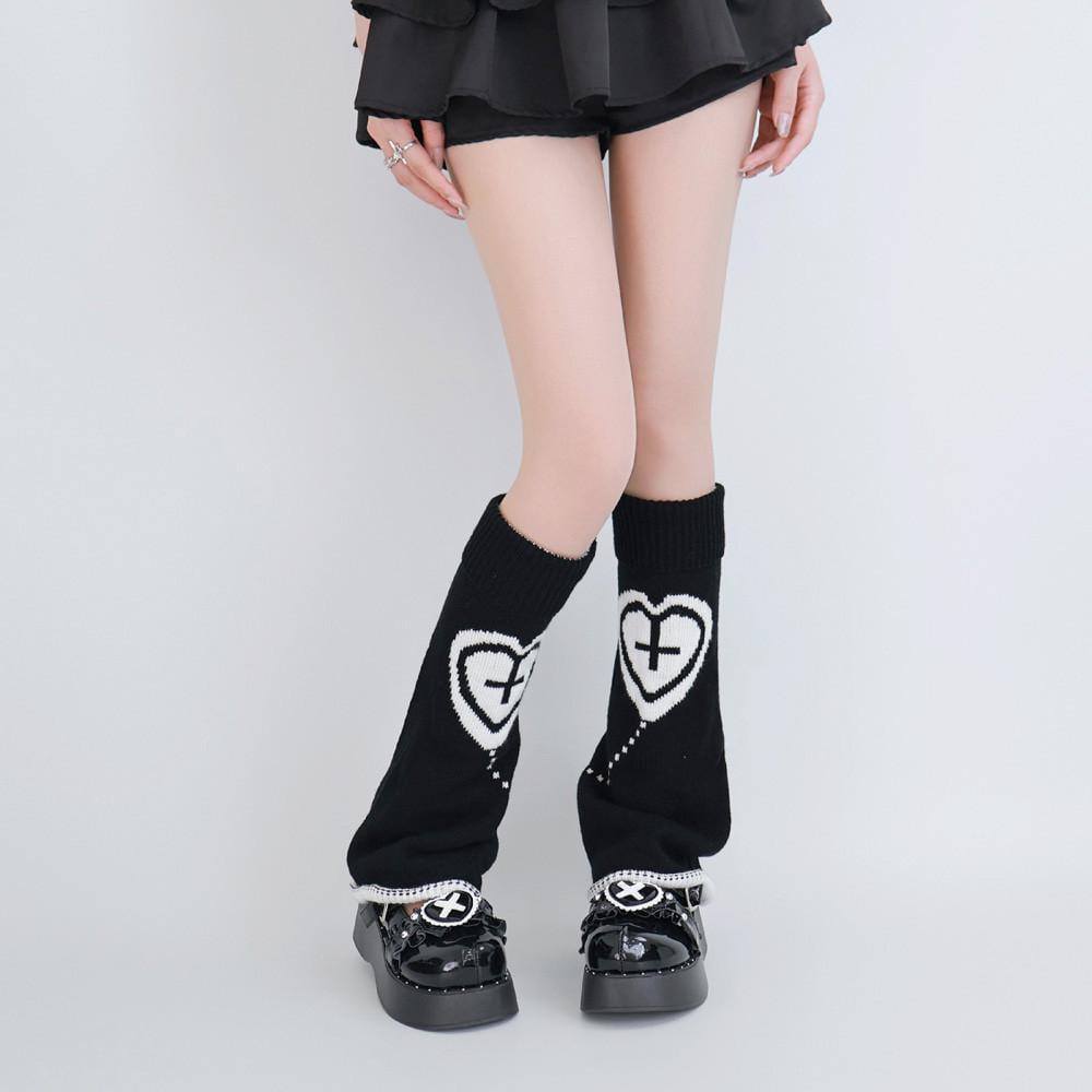 Гетры клеш с крестами двухсторонние One size Черный (2381) - фото 1 Гетры клеш с крестами двухсторонние One size Черный (2381) - фото 1