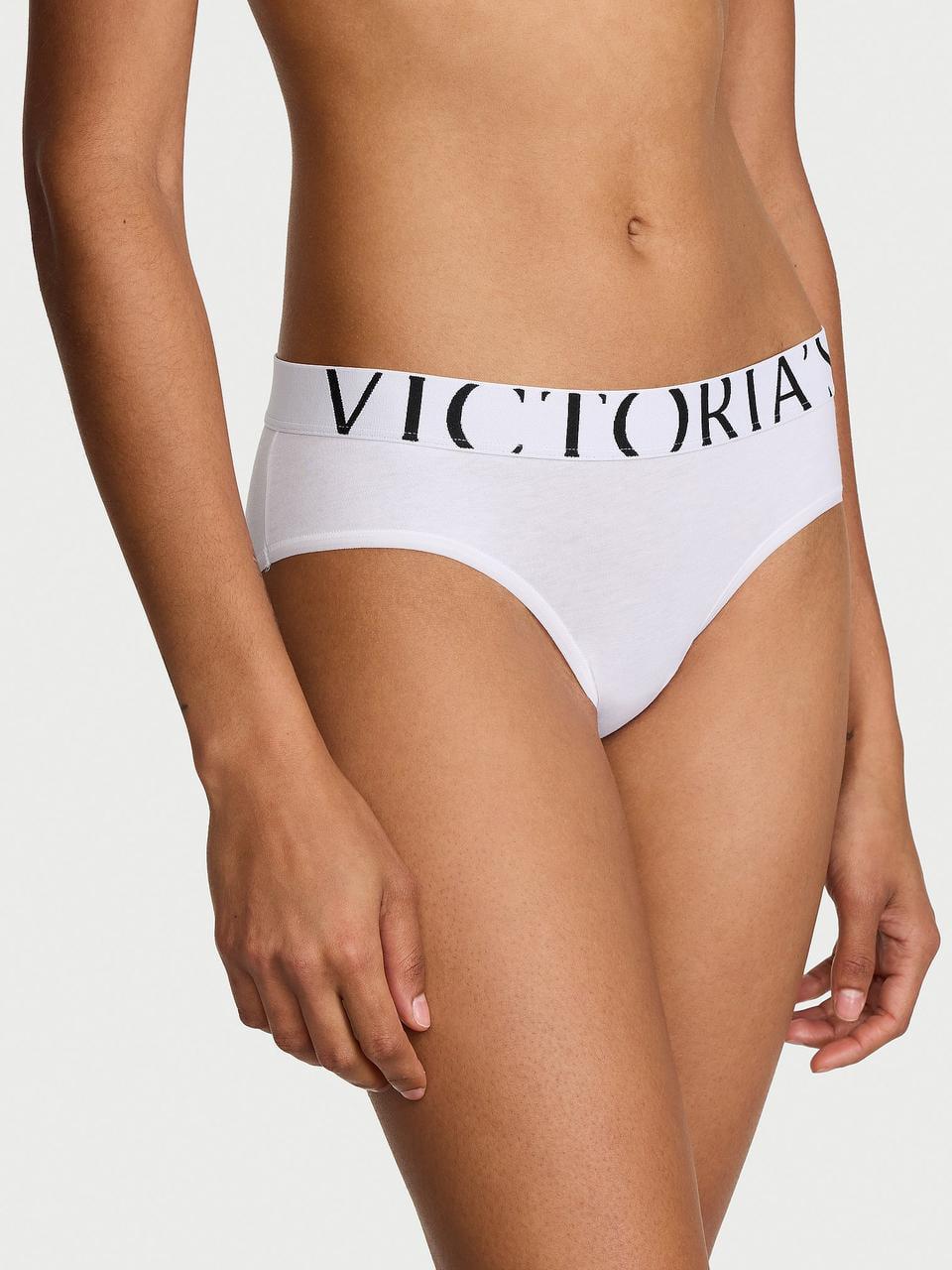 Трусики женские Victoria's Secret Exploded Logo Cotton Hiphugger S Белый (3100841550)