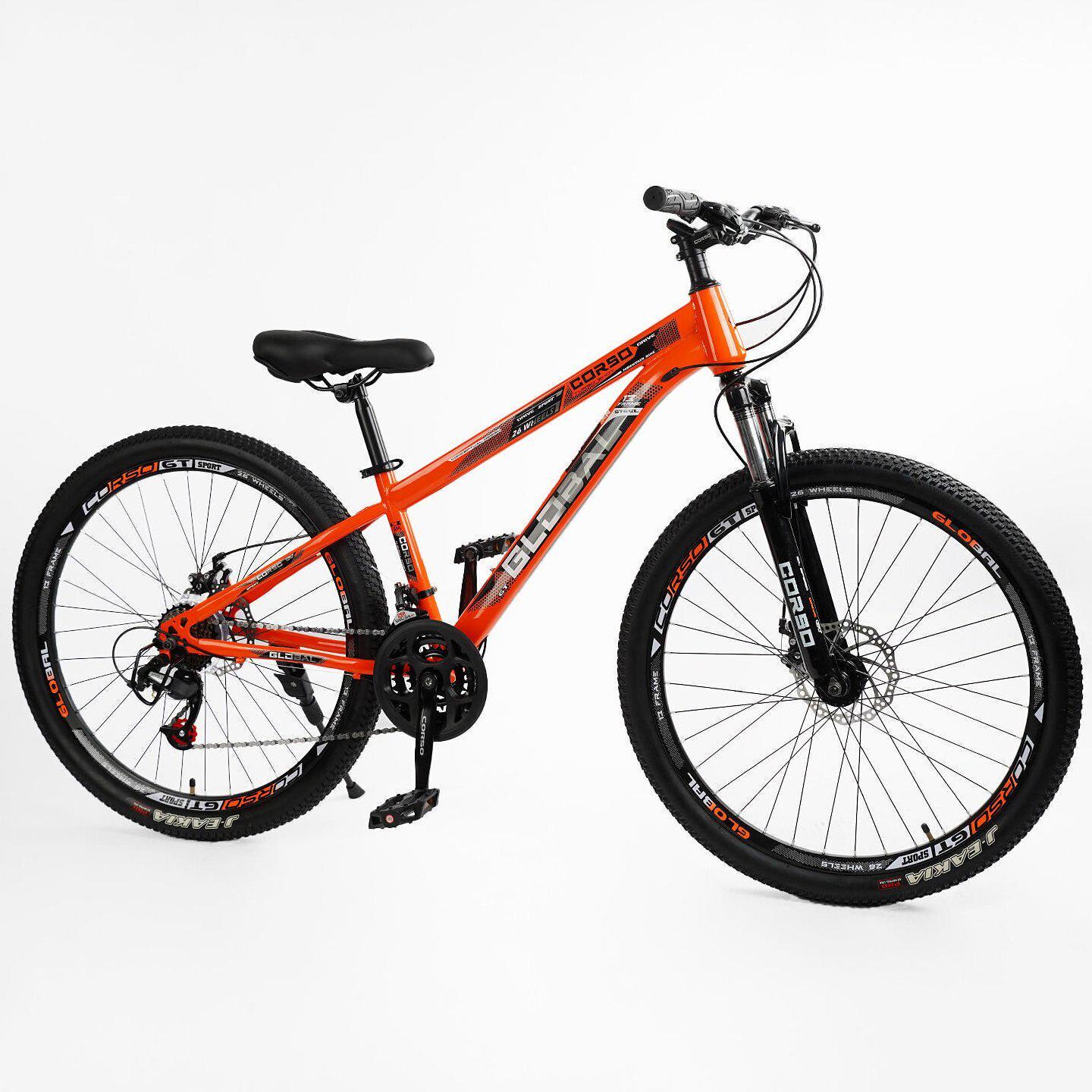 Велосипед горный Corso Global 26"/13" Оранжевый (509998387) - фото 2 Велосипед горный Corso Global 26"/13" Оранжевый (509998387) - фото 2