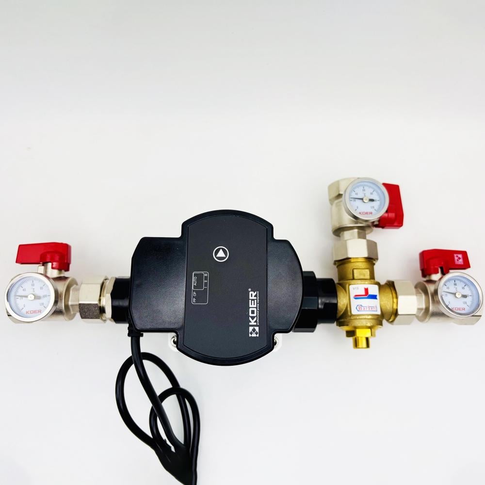 Термосмешивающий узел котла Kvant Laboratory LADOMIX.Т2 25-40 для обратного отопительного контура с частотным насосом APE 25-40 (29504819)