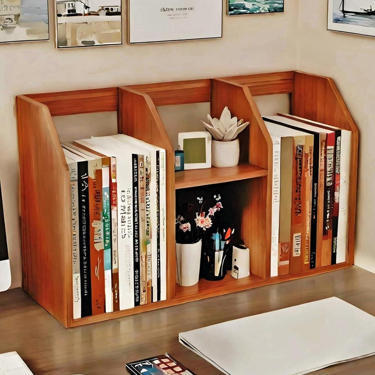 Полиця книжкова настільна з дерева Сетолі Охра (КПА-002604) Полиця книжкова настільна з дерева Сетолі Охра (КПА-002604)