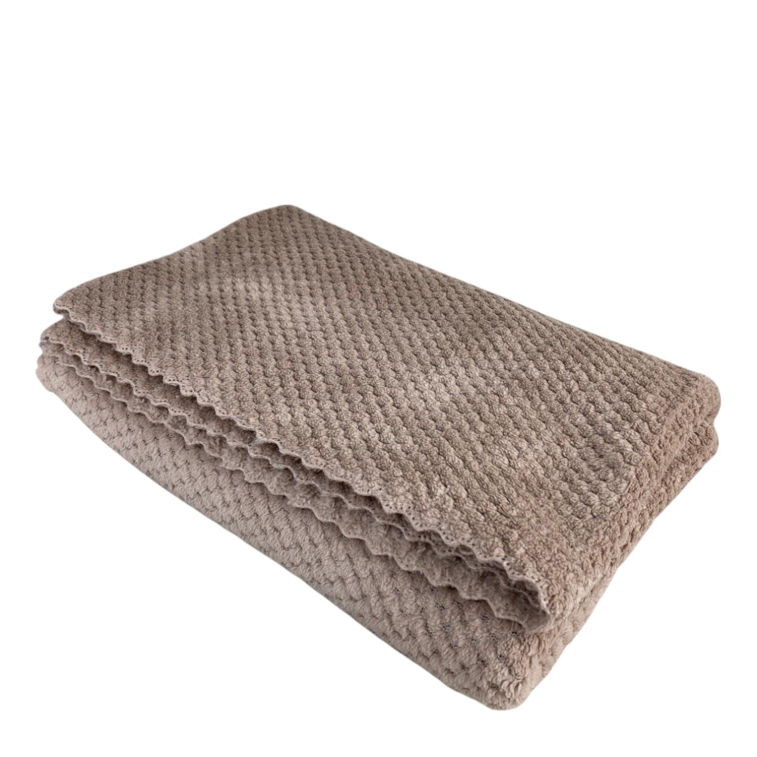 Полотенце из микрофибры банное Соты 70х140 см Коричневый (5461)