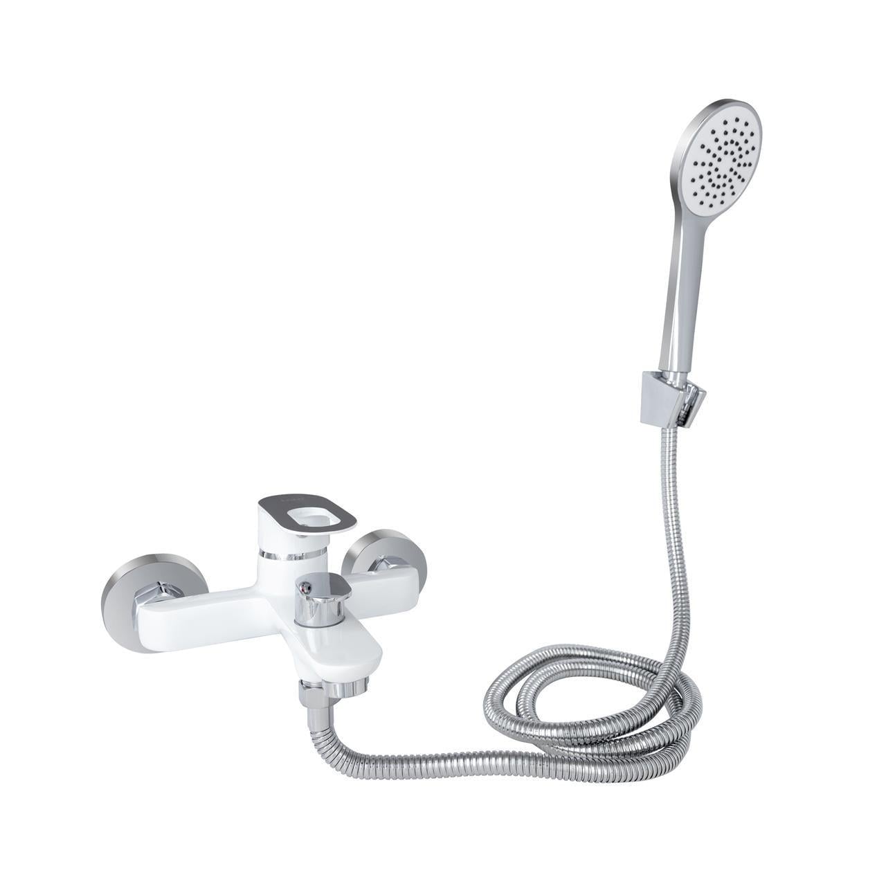 Смеситель для ванной Lidz Latwa 006 с душевым гарнитуром k35 (LDLAT006WHI45424)