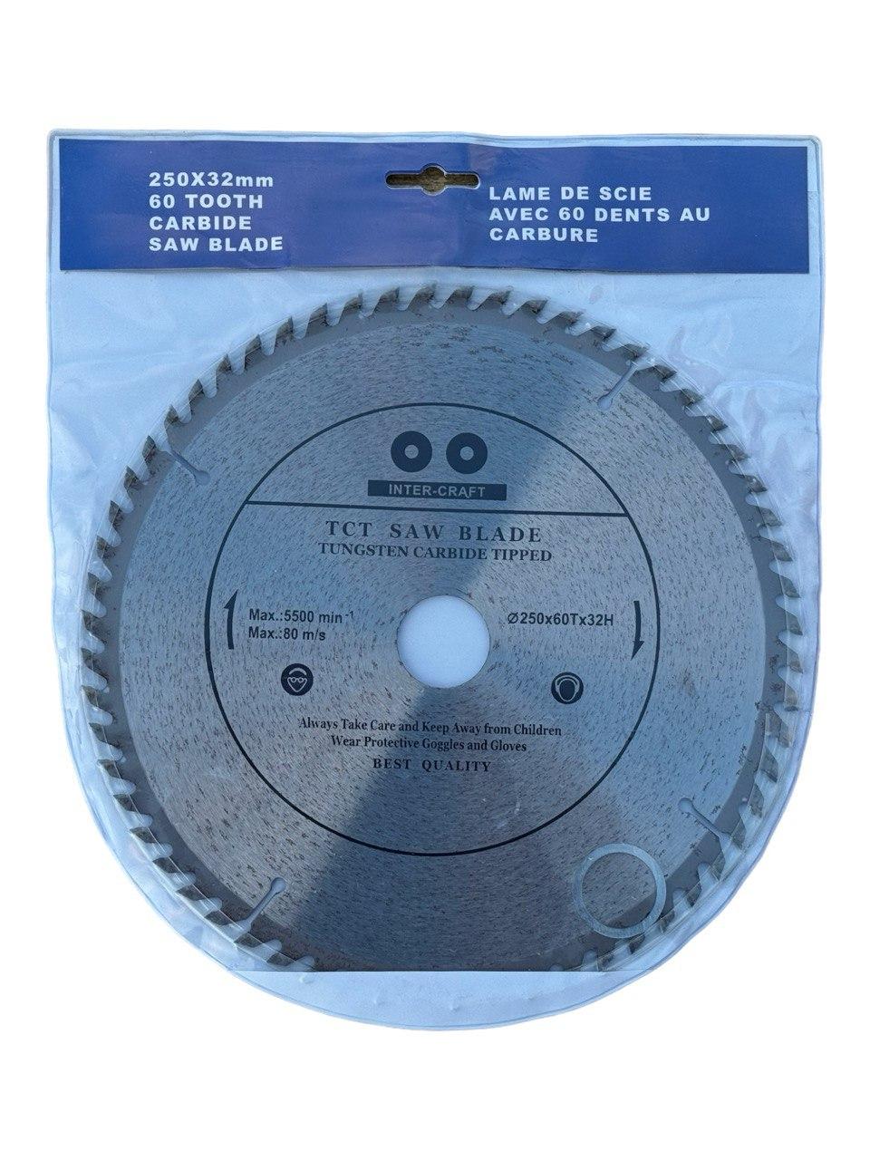 Диск пильный по дереву Inter-Craft 250х32 мм 60 зубов (2058403451)