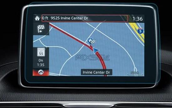 Защитное стекло Pixsel гибридное матовое на монитор Mazda 3 8,4" 2013-2015