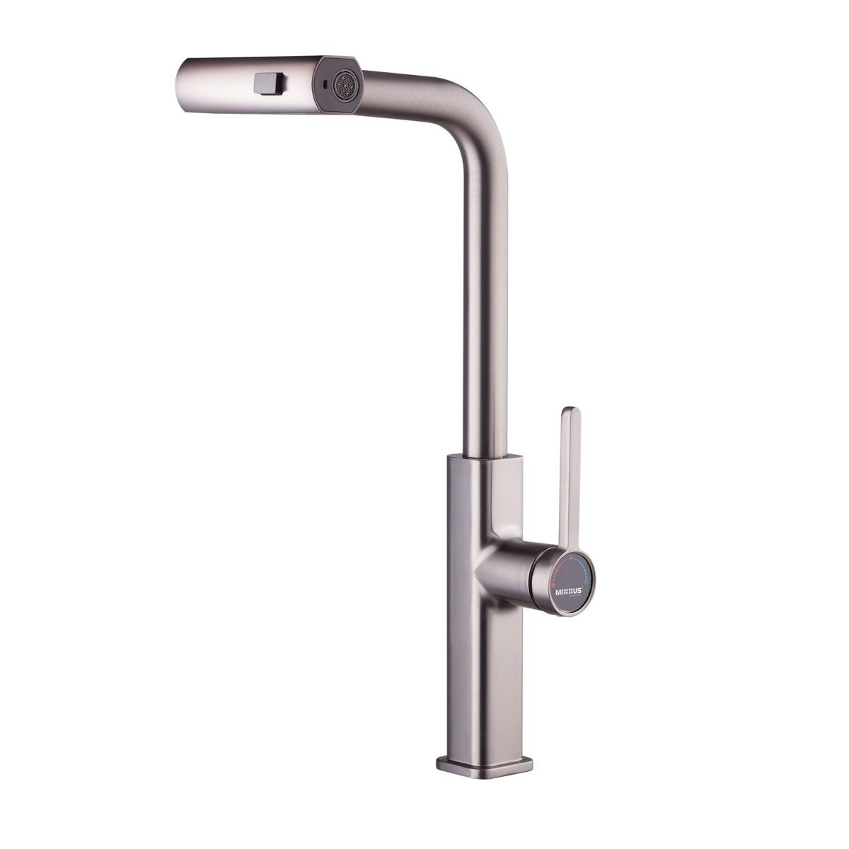 Смеситель с вытяжным душем однорычажный MIXXUS 014 латунь Графит (b-MI6955) - фото 5