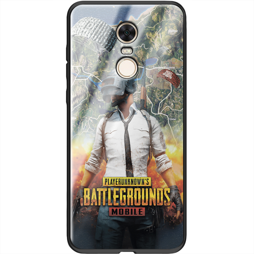 Чехол BoxFace Xiaomi Redmi 5 Plus PUBG Mobile Черный силикон со стеклом (32522-up2309-37744)