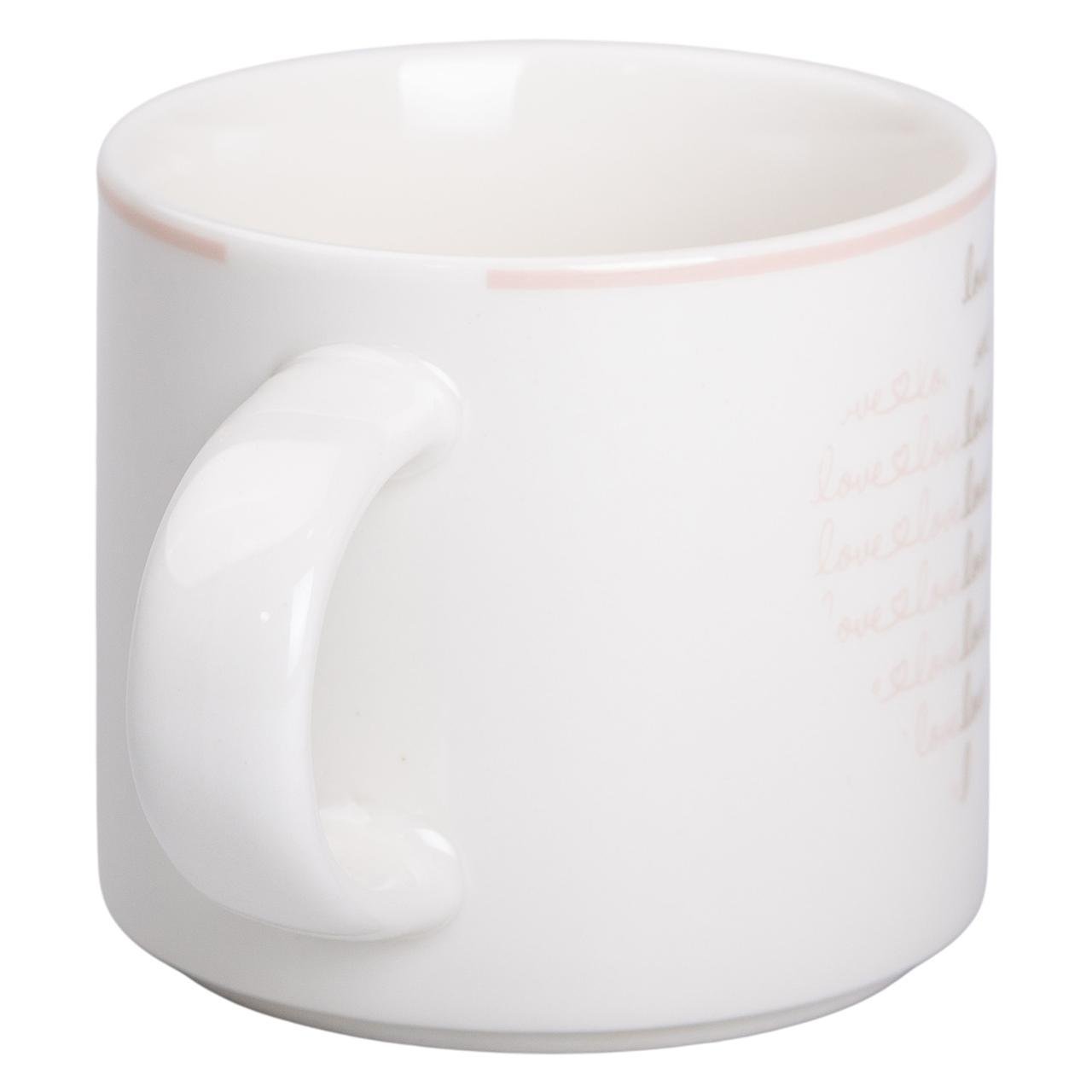 Чашка керамічна для кави та чаю 350 мл Білий - фото 2