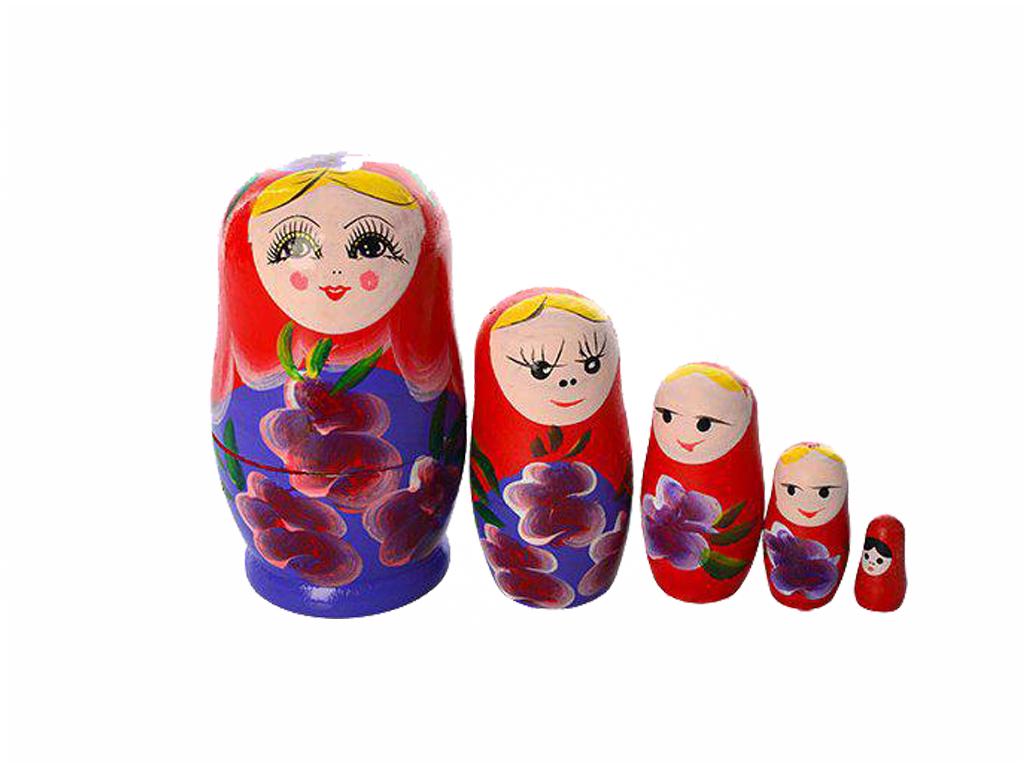 Дерев'яна матрьошка 5в1 Huada Toys B5282