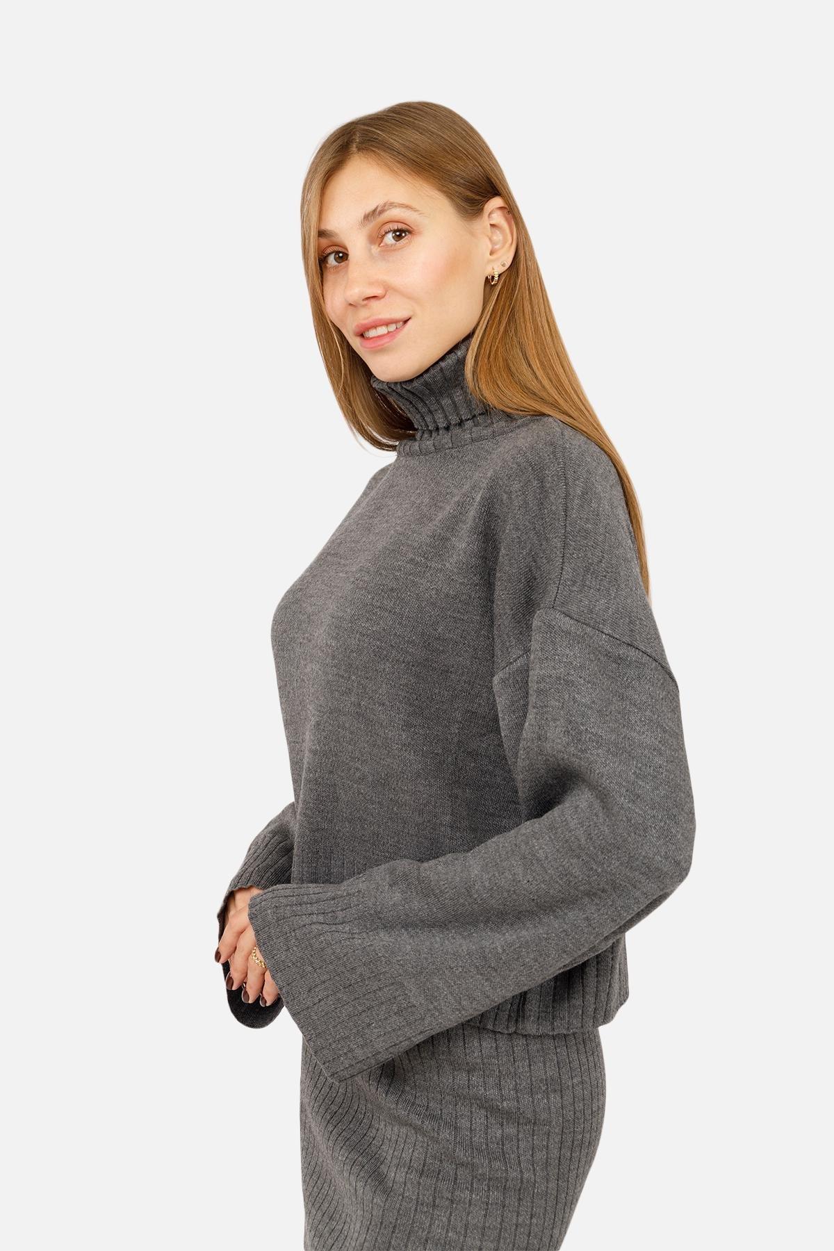 Светр жіночий ЦБ-00262083 р. 44 Графіт (SKT001025831) - фото 2 Светр жіночий ЦБ-00262083 р. 44 Графіт (SKT001025831) - фото 2