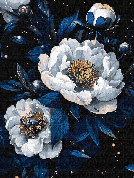 Картина за номерами Ideyka Квіткове сузір'я з фарбами металік extra 30x40 см (Id-KHO3307)