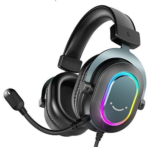 Наушники игровые Fifine H6 со съемным микрофоном Black