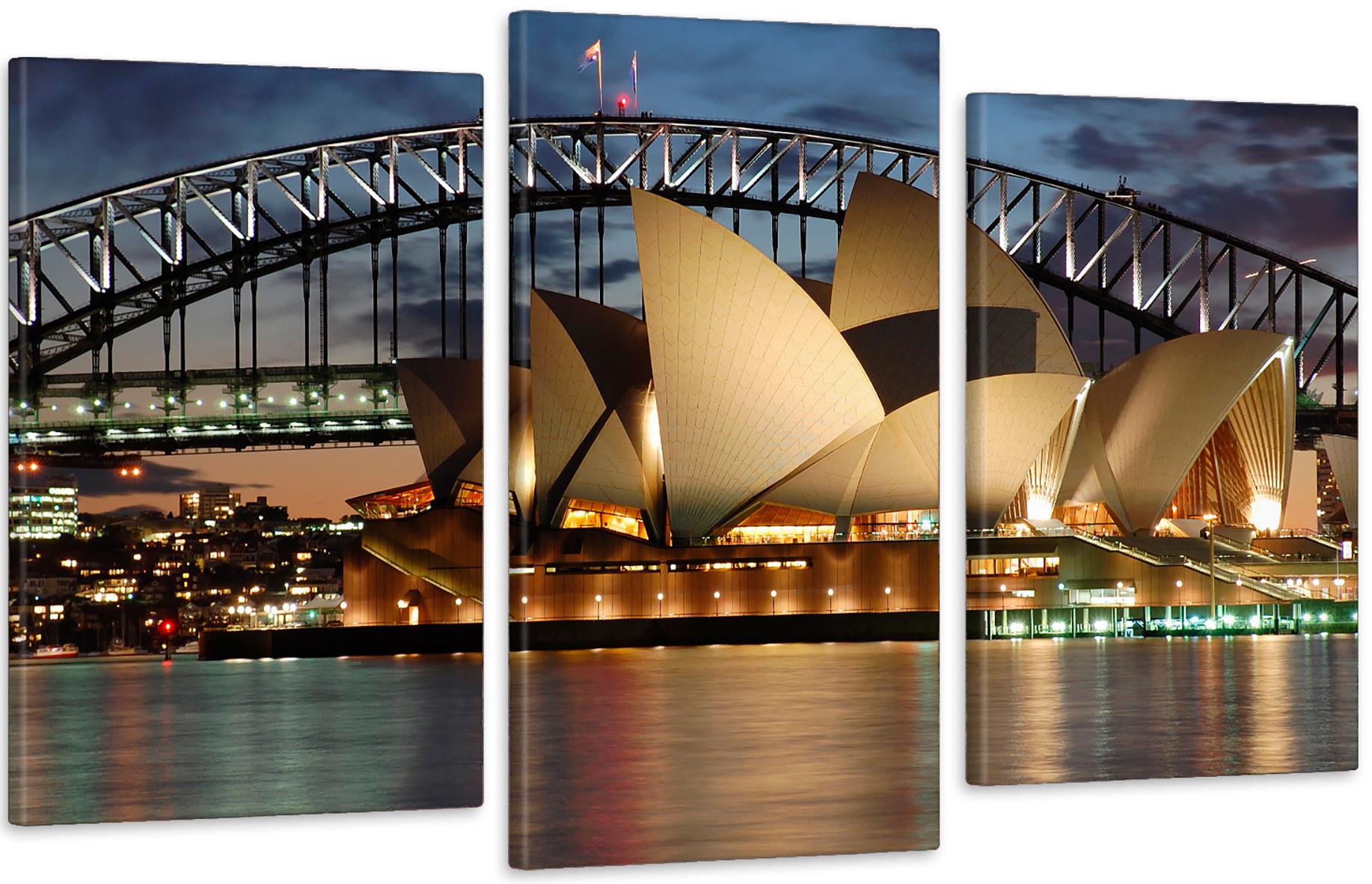 Картина модульная в гостиную/спальню Опера Сидней 100х150 см (Art-541_3)