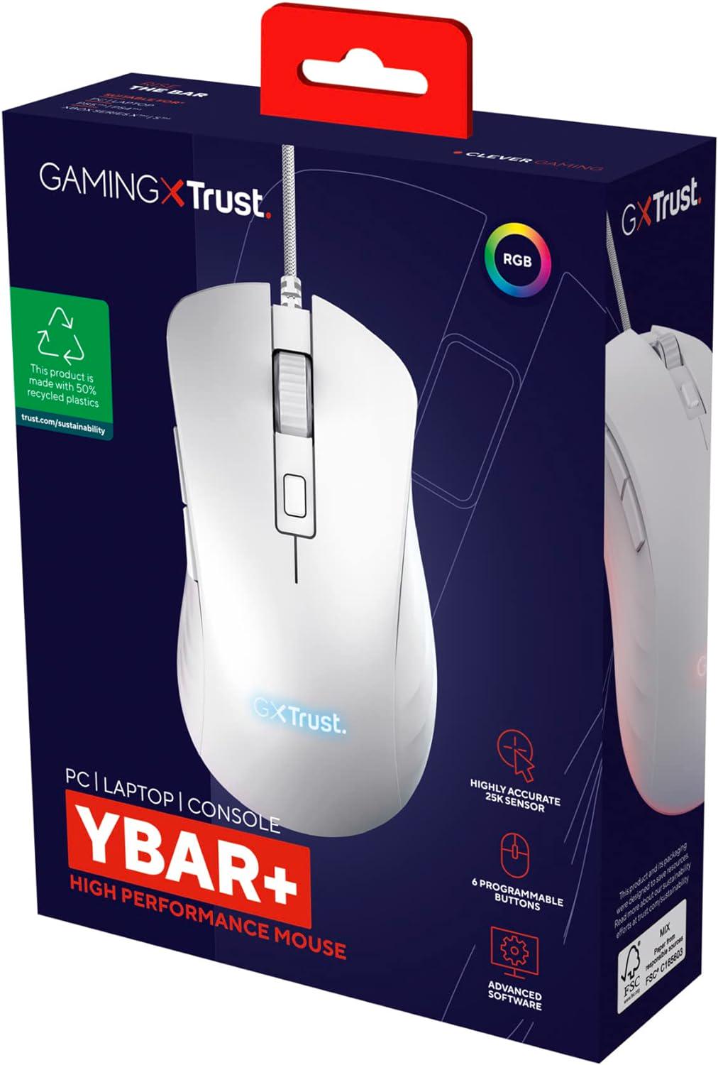Компьютерная мышка Trust GXT924 YBAR+ USB-A Белый - фото 8