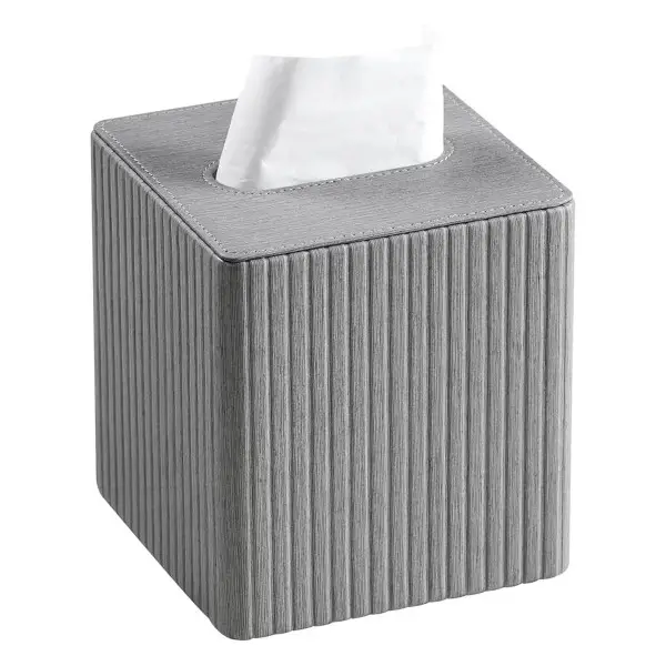 Серветниця квадратна YIWU з екошкіри та корпусом із МДФ 13х13х14,7 см Сірий (147-107-HP-3-201G) - фото 3 Серветниця квадратна YIWU з екошкіри та корпусом із МДФ 13х13х14,7 см Сірий (147-107-HP-3-201G) - фото 3