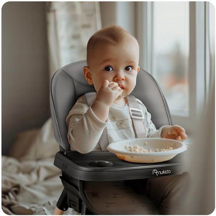 Стульчик для кормления Nukido Tilo 3в1 Серо-черный (701000) - фото 8