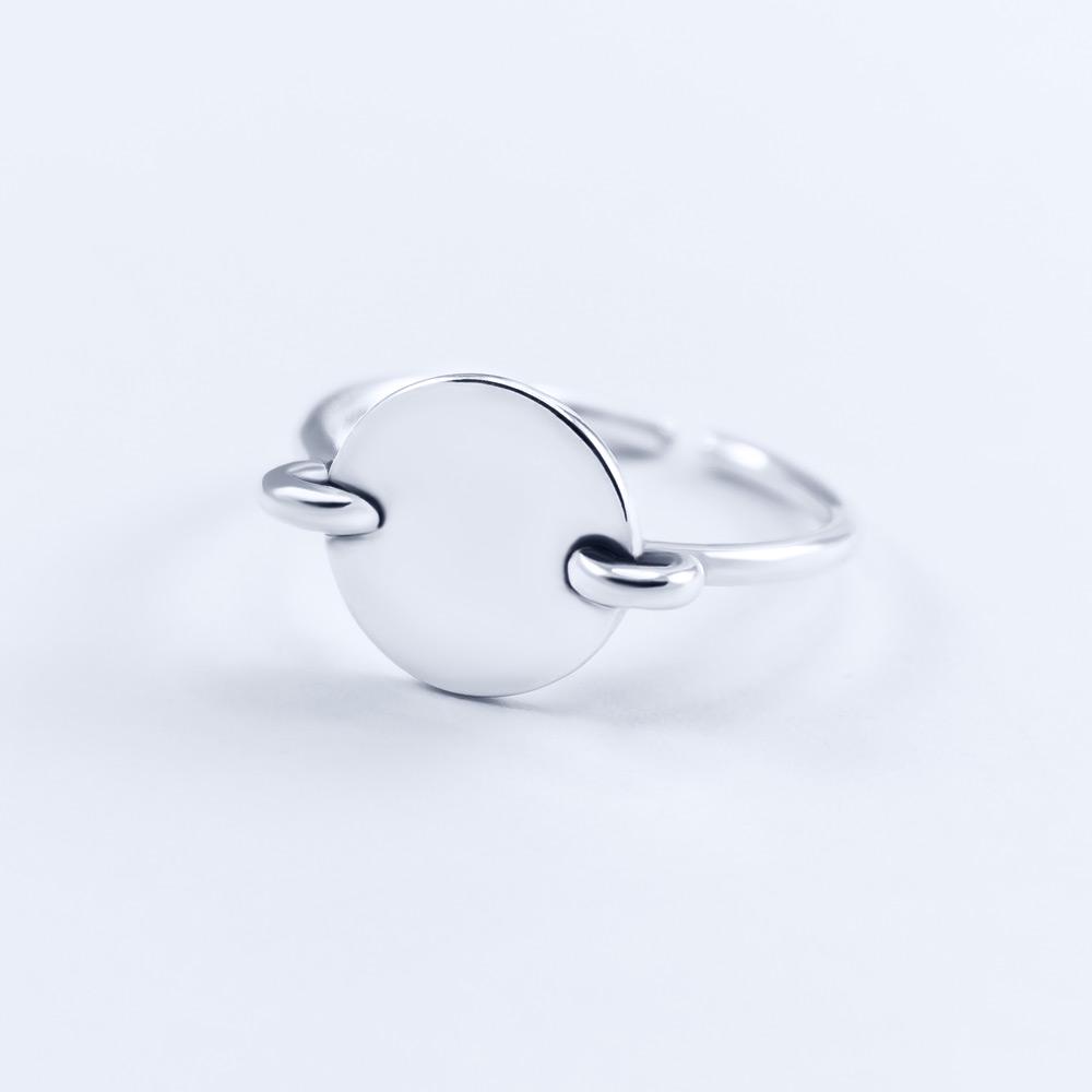 Серебряная кольцо с монеткой