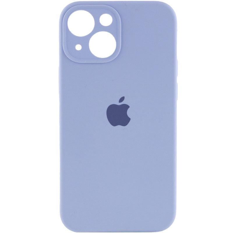 Противоударный чехол Silicone Case Full Camera Protective (AA) для Apple iPhone 13 (6.1") Голубой / Lilac Blue