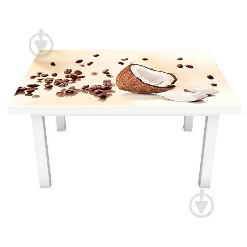 Наклейка виниловая на стол Zatarga "Кокосы и Кофе" 650х1200 мм (Z181323/1st)
