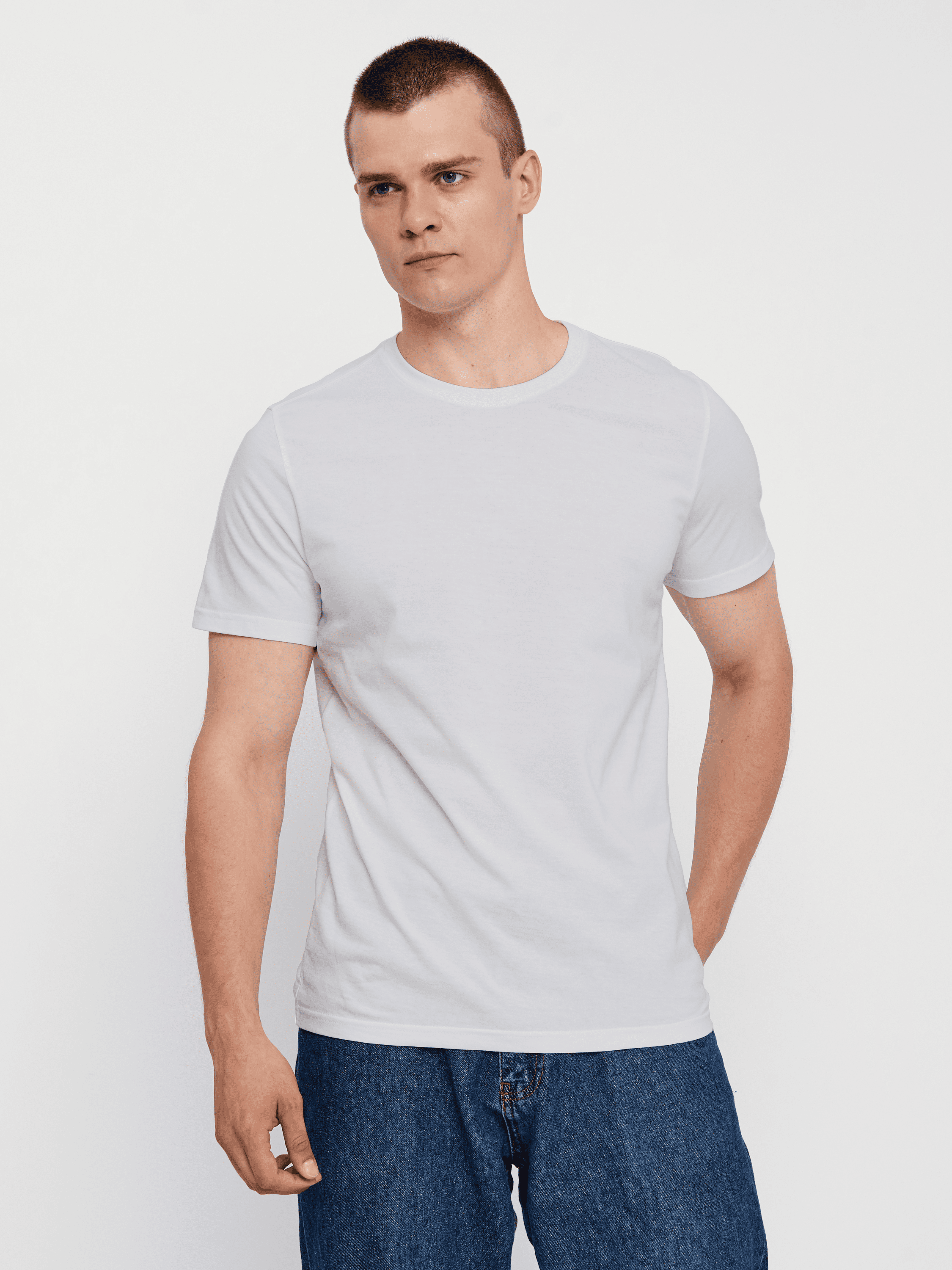 Футболка мужская с круглым вырезом однотонная ROZA 210135 XL Светло-серый (4824005723131) Футболка мужская с круглым вырезом однотонная ROZA 210135 XL Светло-серый (4824005723131)