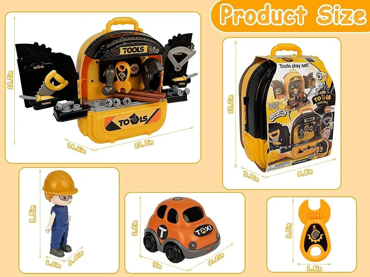 Набір дитячий ігровий автосервісу в рюкзаку-трансформері - фото 6