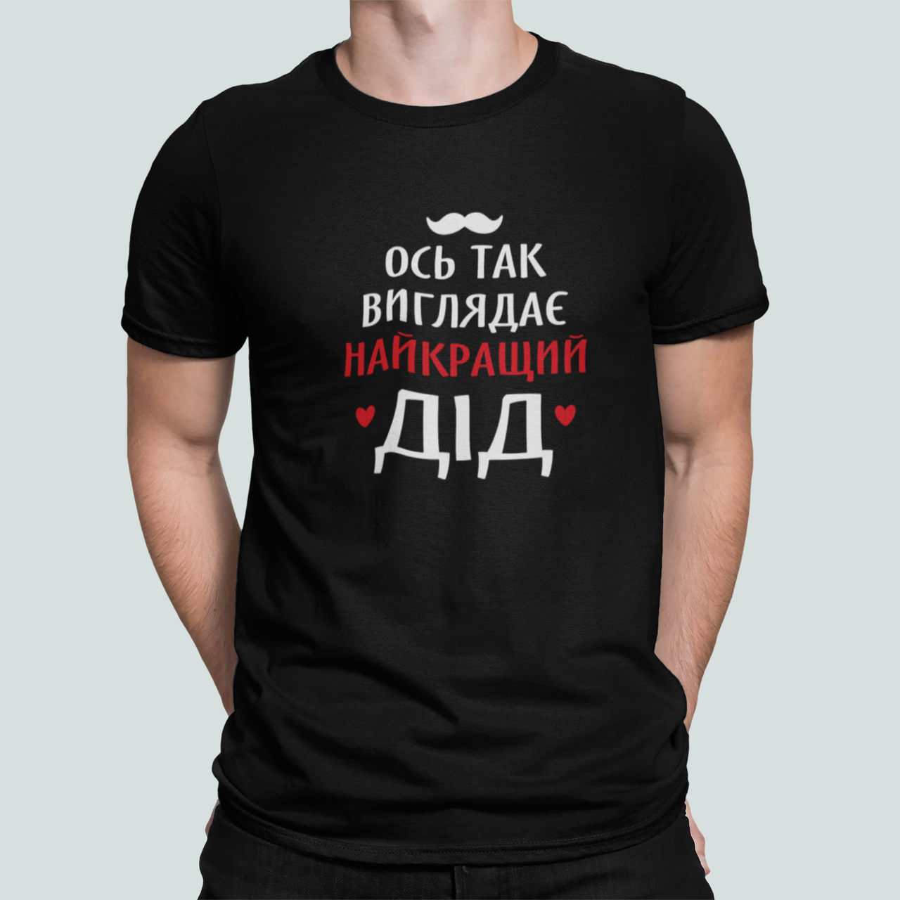 Футболка мужская Stedman с принтом "Ось так виглядає найкращий дід" XXL Черный (ДЕД6-5)