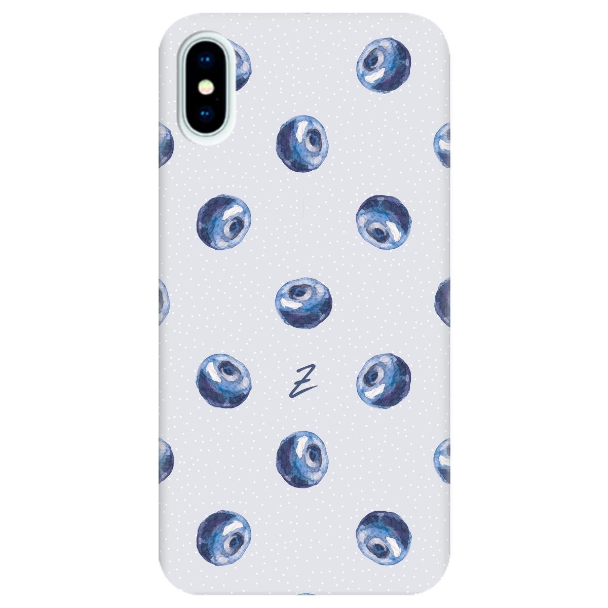 Силиконовый чехол Zorrov для Apple iPhone X - Blueberry rain (10290050153033465)