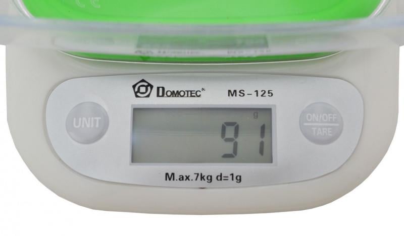 Весы кухонные электронные Domotec MS-125 с чашей на 7 кг Green - фото 2