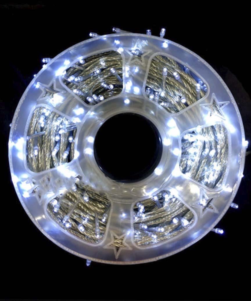 Гирлянда уличная 320 LED на катушке прозрачный ПВХ 2 мм 50 м от сети Холодный белый свет (SZ-1427-030)