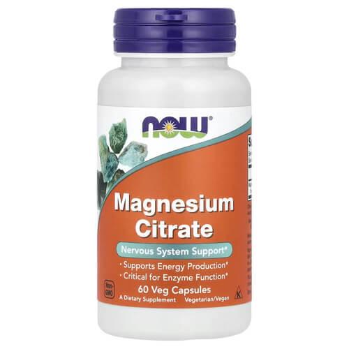 Магний NOW Magnesium Citrate 60 Capsules (NOW-01291)