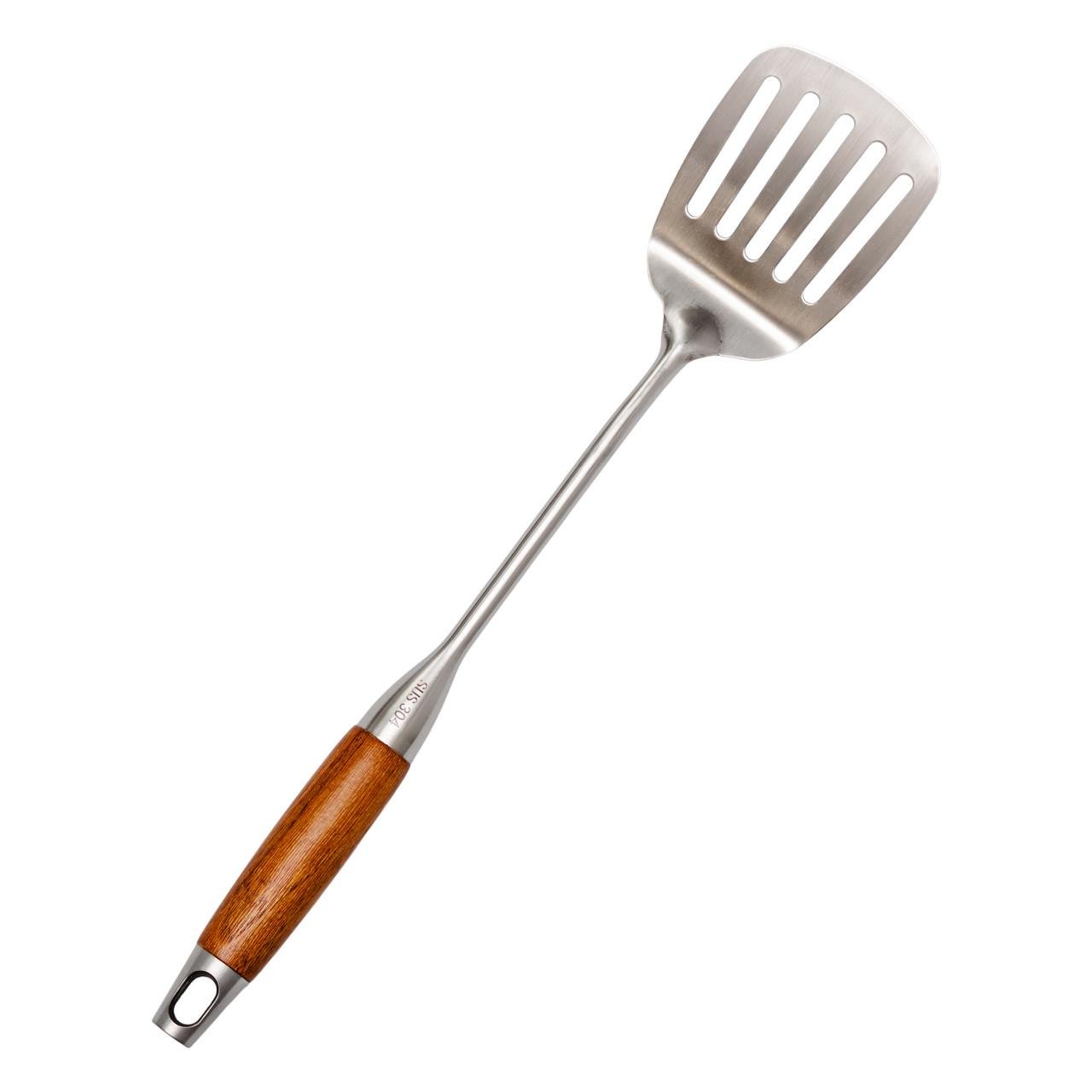 Лопатка кухонная Generous из нержавеющей стали с деревянной ручкой 39 см (HP-8-43) Лопатка кухонная Generous из нержавеющей стали с деревянной ручкой 39 см (HP-8-43)