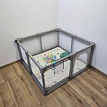 Манеж дитячий розкладний Avko кульки та килимок 180х200 см Grey - фото 4 Манеж дитячий розкладний Avko кульки та килимок 180х200 см Grey - фото 4