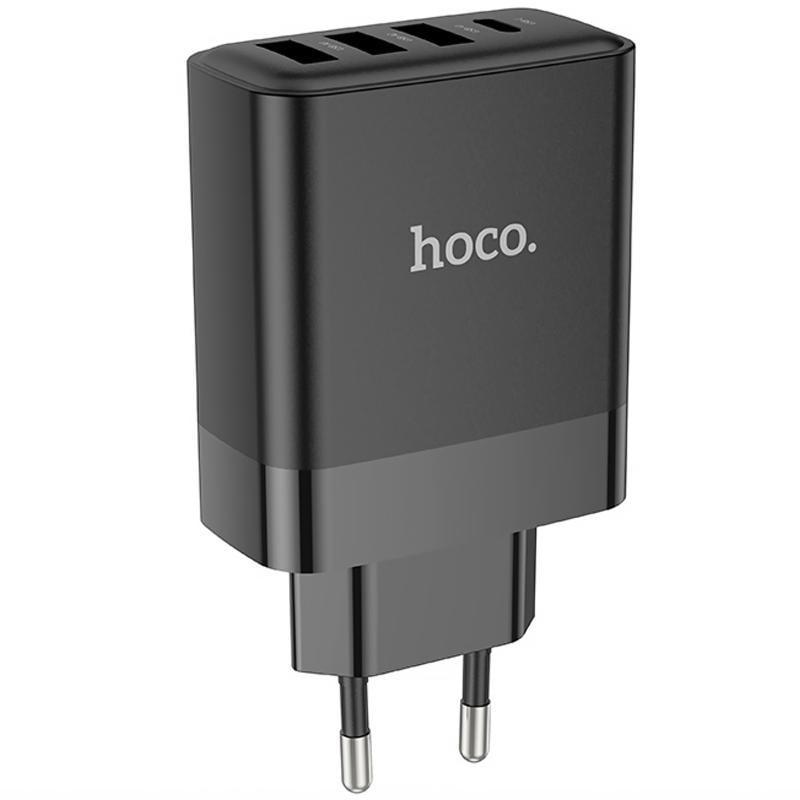 Зарядний пристрій мережевий Hoco C127A Intelligent PD45W 3USB-A/1C Black (00000079027_1)