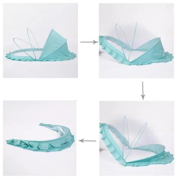 Москитная сетка для детей L00153-2 до 3 лет 125х65х65 см Бирюзовый (L00153-2) - фото 5 Москитная сетка для детей L00153-2 до 3 лет 125х65х65 см Бирюзовый (L00153-2) - фото 5